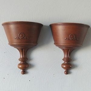 Homco Vintage set 1963 wall pocket planters